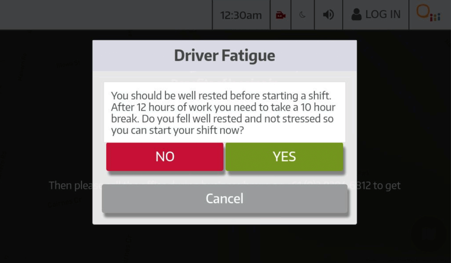 Net-Cabs Meter Screen Driver Safety Fatigue.