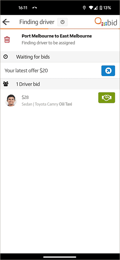 Oiii App 1st Driver Bid.