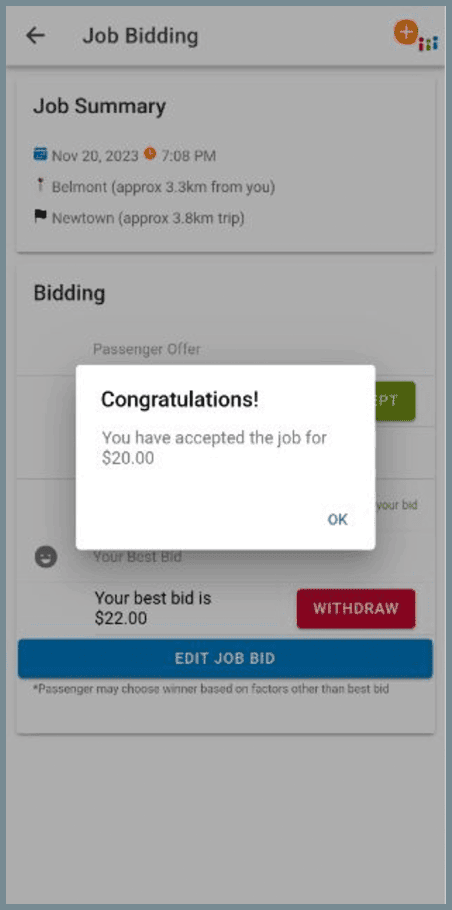 OiiiPlus OiiiBid Offer Accepted.