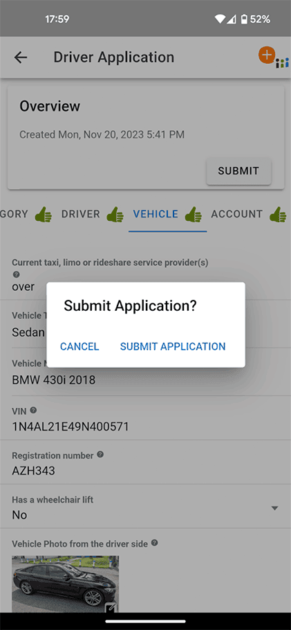 OiiiPlus Onboarding Application Submission.